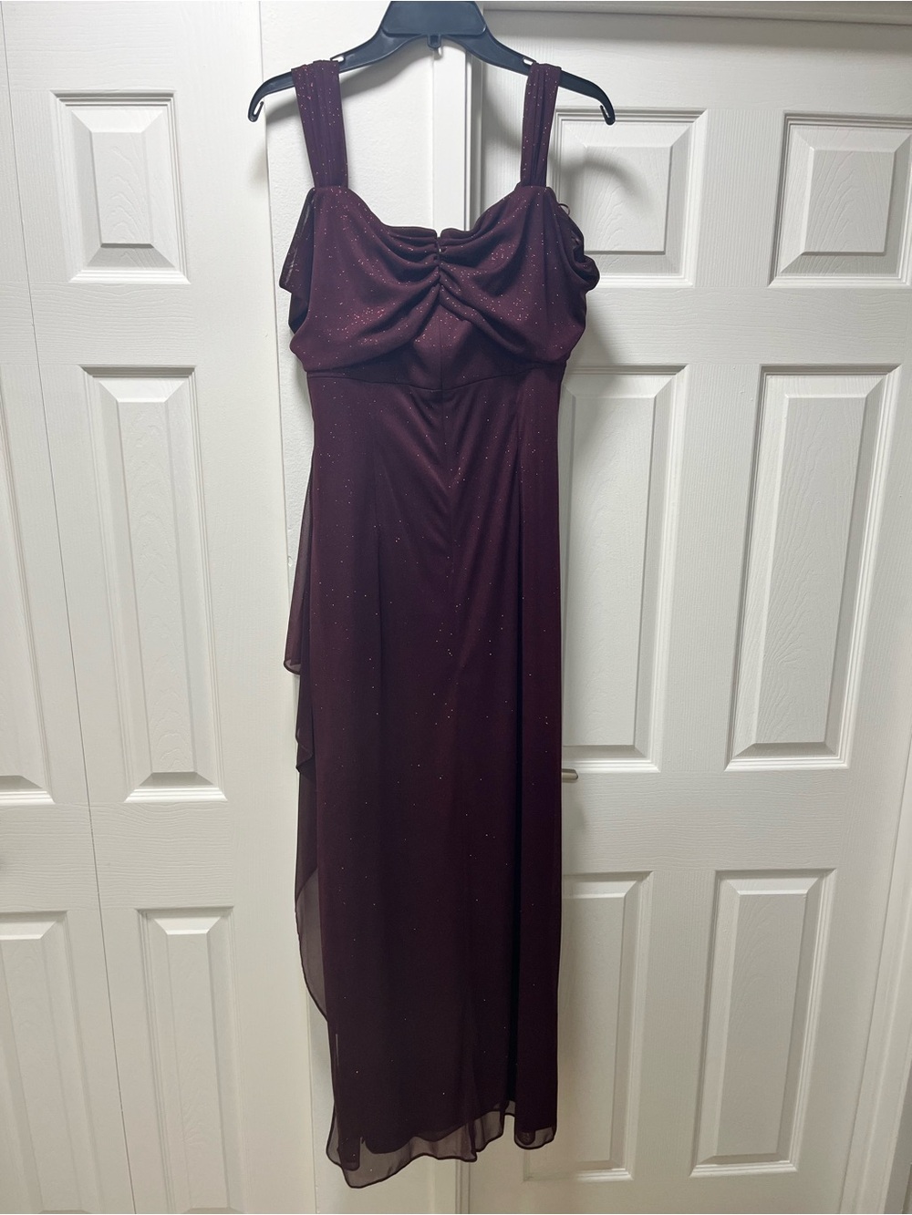Alex Evenings Sparkling Burgundy Maxi Dress
